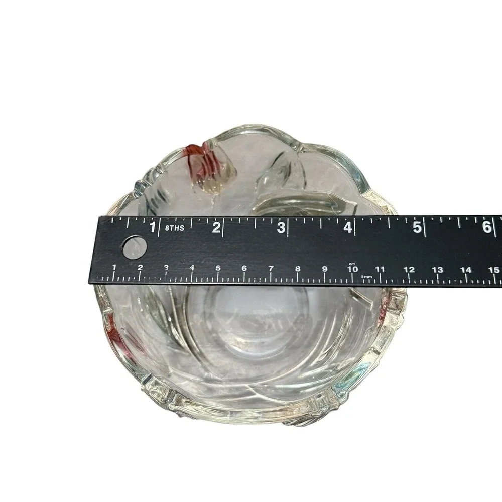 Mikasa Crystal Tivoli Tulips Frosted Crystal Glass Candy Side Bowl